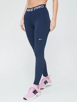 Image of Nike Pro Training 365 Legging - Navy, Navy/Black, Size S, Women