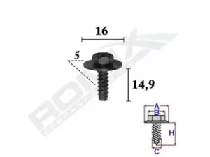 Image of ROMIX Screw C70351 MAZDA,CX-5 (KE, GH),5 (CR19),3 (BK),6 Station Wagon (GY),3 (BL),6 Kombi (GJ, GL),CX-7 (ER),5 (CW),6 (GG),6 Hatchback (GG)