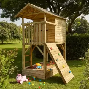 Image of Rowlinson Beach Hut Playhouse w/ Climbing Wall