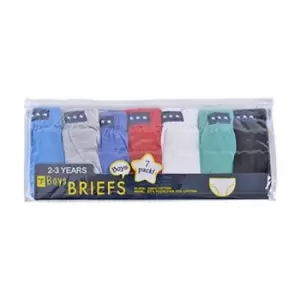 Image of Tom Franks Boys T-Boys Briefs (Pack Of 7) (2-3 Years) (Black/Red/Green)