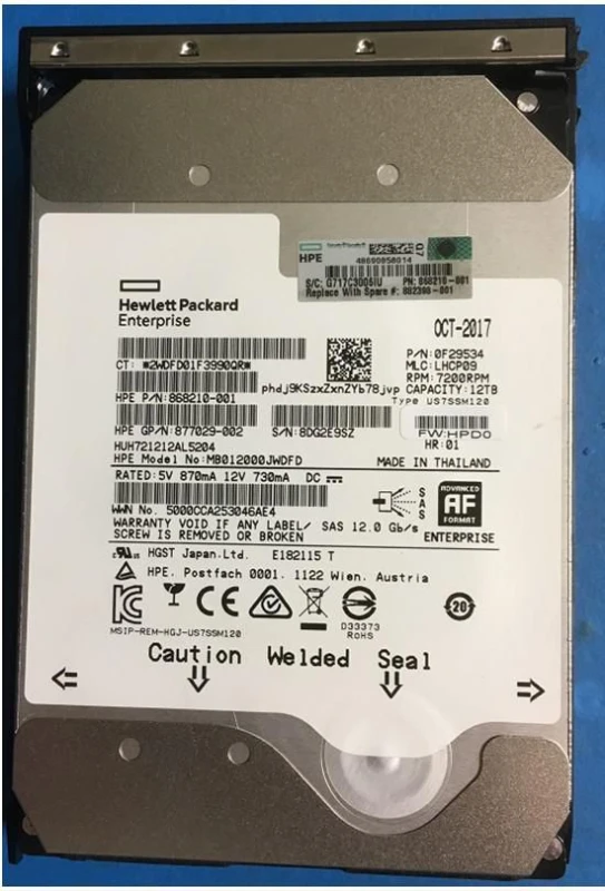Image of HPE HPE DX 12TB SAS 7.2K LFF LP 512e FIO HDD
