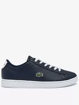 Image of Lacoste Juniors' Lacoste Carnaby Trainers, Navy/White, Size 2 Older