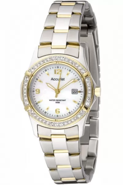 Image of Accurist LB1541P Two Tone Stone Set Bracelet Watch - W72187