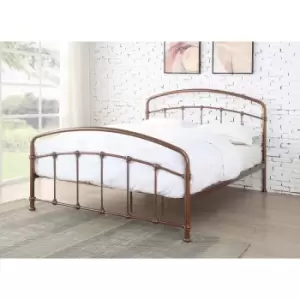 Image of Flintshire Mostyn Metal Bed Frame 4ft 6 Double Shining Rose