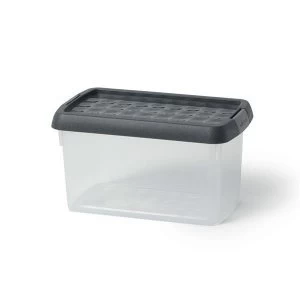 Image of 5 Star Elite 1.5 Litre Storage Clip Box Clear Plastic Stackable with Lid