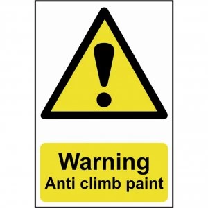 Image of Scan Warning Anti Climb Paint Sign 200mm 300mm Standard