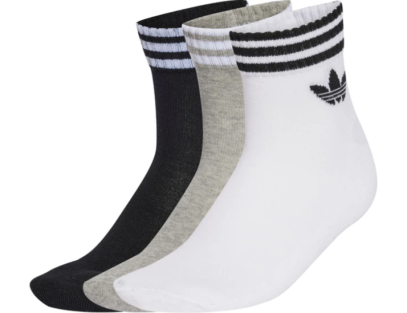 Image of Adidas Originals 3 Stripes Ankle 3er Pack Socks White XL
