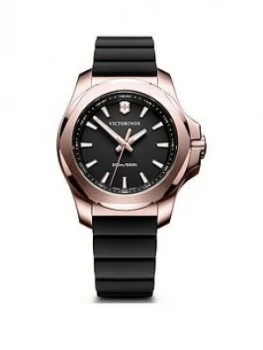 Image of Victorinox Victorinox Swiss Made I.N.O.X V Black 200M Sapphire Glass Dial Rose Gold Stainless Steel 37Mm Case Removable Shield Black Rubber Strap Watc