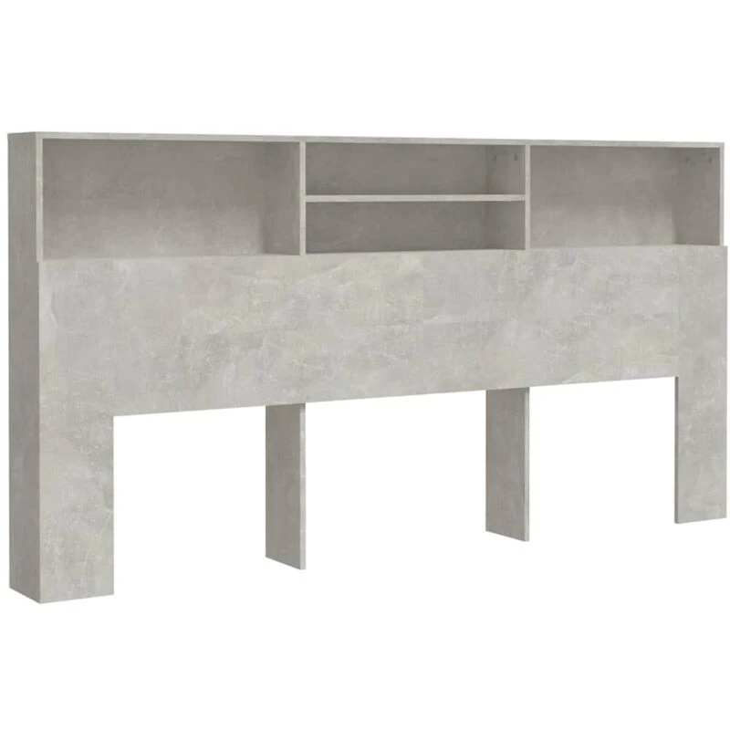 Image of VIDAXL Headboard Cabinet Concrete Grey 200x19x103.5cm Vidaxl 8720286966754