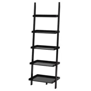 Image of Charles Bentley Tall Wooden 5 Rung Storage Ladder - Black