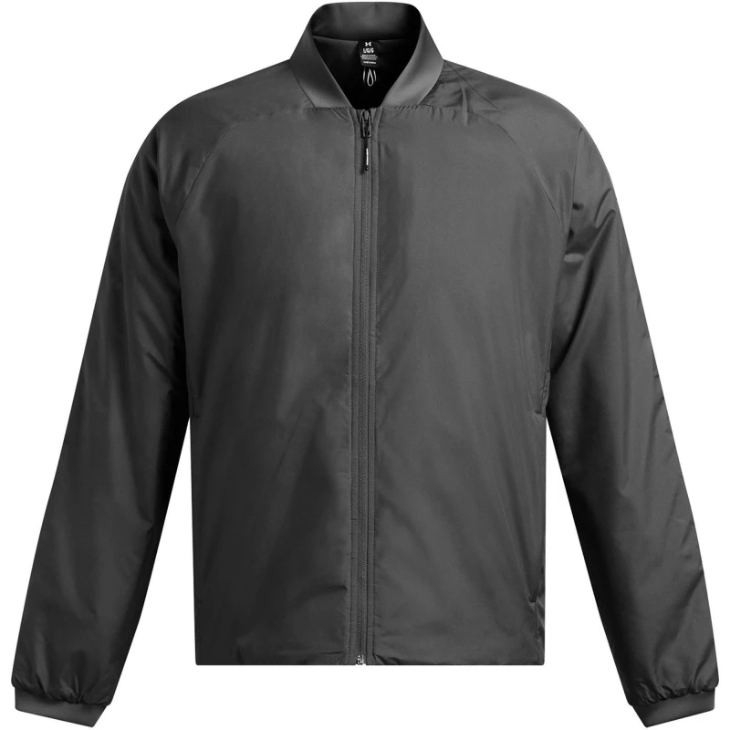 Image of Under Armour Mens Unstoppable Midweight Moisture-Wicking Bomber Jacket Grey male S