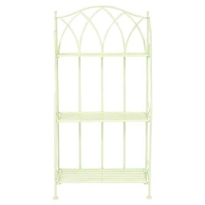 Image of Charles Bentley Wrought Iron Plant Rack - Pastel Green
