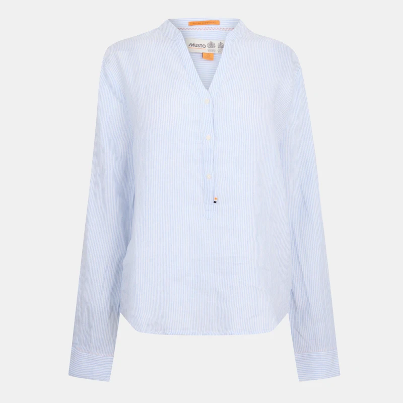 Image of Musto Fraser Ls Linen Shirt Fw Womens White female 12 (M)