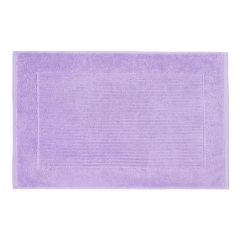 Image of Homescapes Imperial Plain Cotton Bath Mat Lilac