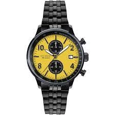 Image of Accurist Yellow And Black Chronograph Sports Watch - 7381