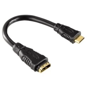 Image of Hama HDMI Cable Adapter, type C (mini) plug - type A socket, gold-plated