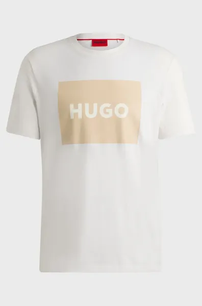 Image of HUGO Dulive222 Graphic T-Shirt Open White M