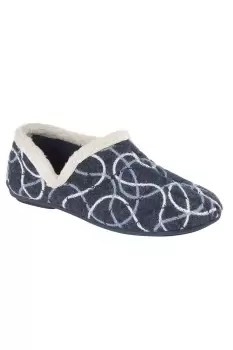 Image of Karen Knitted Patterned V Sided Slippers
