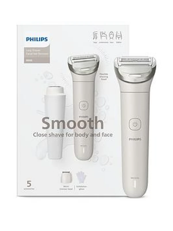 Image of PHILIPS 8000 Series BRL159/00 Wet & Dry Foil Lady Shaver - White 8720689037655