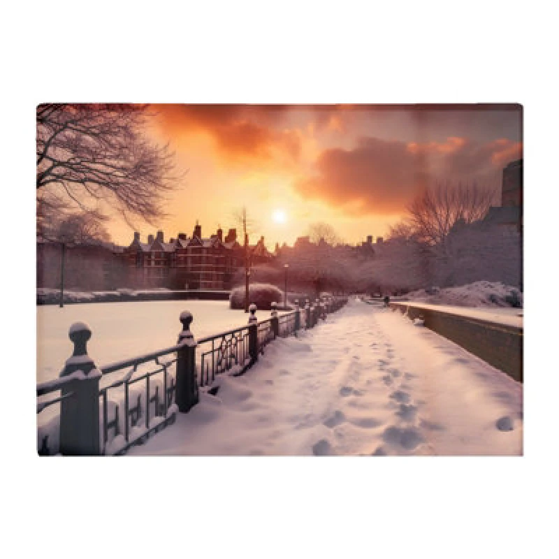 Image of Warren Reed Designer A Snowy Walk In London Chopping Board
