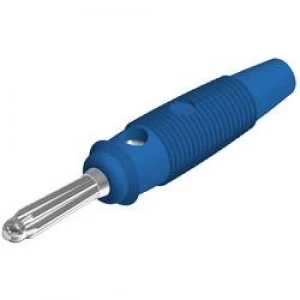 Image of Banana plug Plug straight Pin diameter 4mm Blue SKS Hirschman