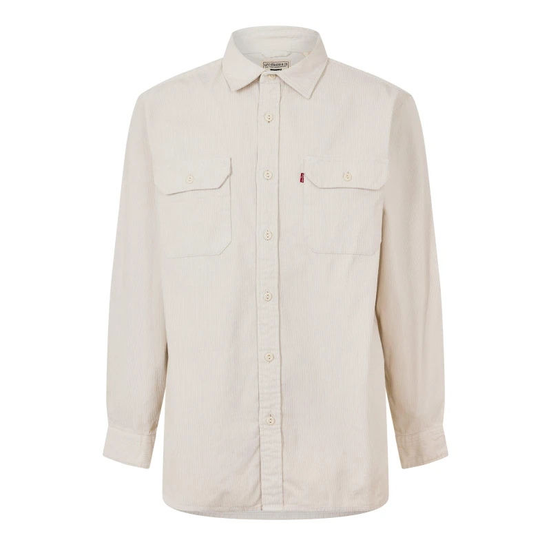 Image of Levis Mens Jackson Worker White Onyx Overshirt White Onyx male XS