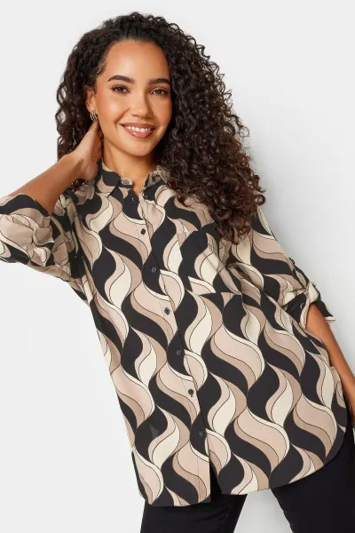 Image of Printed Tab Detail Shirt