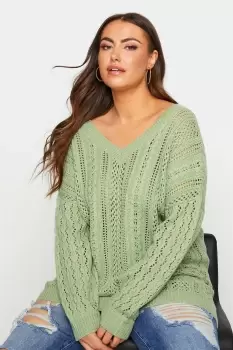 Image of V-Neck Knitted Jumper