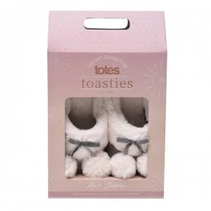 Image of Totes Totes Zebra Mule Slippers - Grey