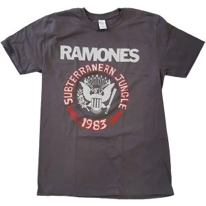 Image of Ramones - Subterraneun Jungle Unisex Medium T-Shirt - Grey