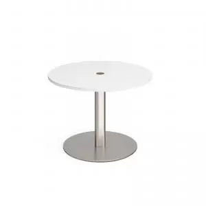 Image of Eternal circular meeting table 1000mm with central circular cutout