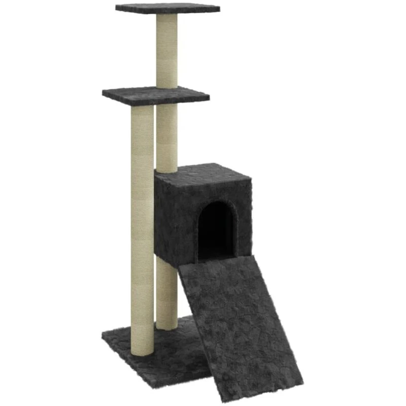 Image of VIDAXL Vidaxl - Cat Tree with Sisal Scratching Posts Dark Grey 92cm 8720286761069