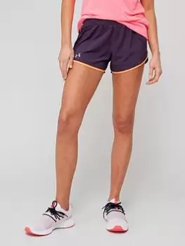 Image of Under Armour Fly By 2.0 Shorts - Purple, Purple, Size XL, Women