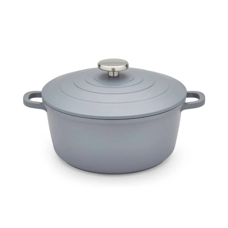 Image of Morphy Richards 24cm Cast Aluminium Casserole Dish Grey ONE SIZE