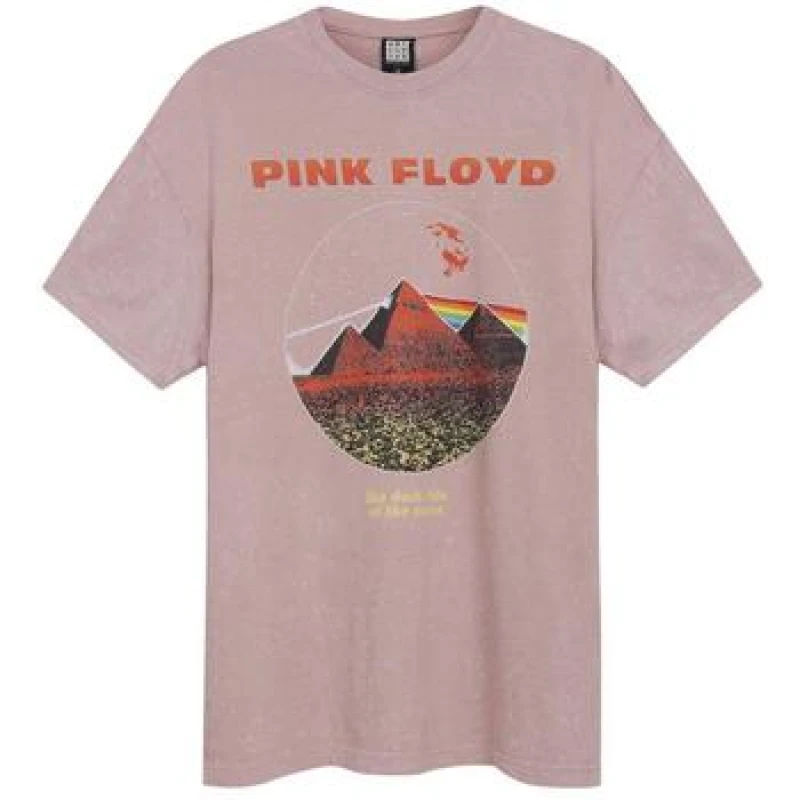 Image of Amplified Amplified Men Vintage Pyramids Pink Floyd T-Shirt Size: Small Pink S Male 5063527792266