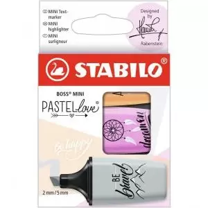 Image of STABILO BOSS MINI Pastellove Assorted Colours Wallet Dusty GreyFrozen