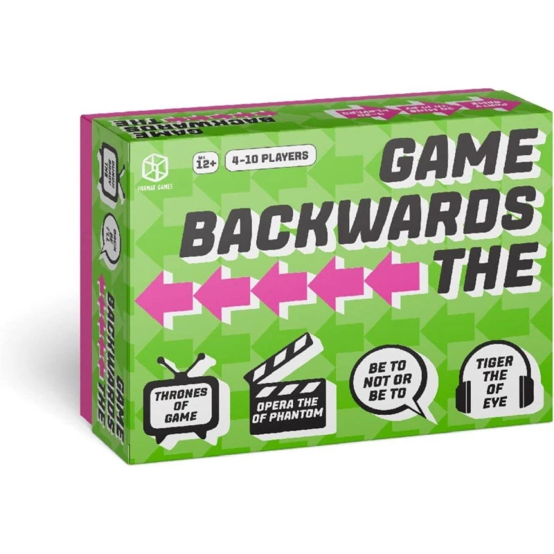 Image of Character Format Games The Backwards Game Party Game Multi unisex One Size