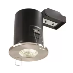 Image of Collingwood Fixed IP65 Fire-Rated PAR16 LED GU10 Downlight Brushed Steel - CWFRC005