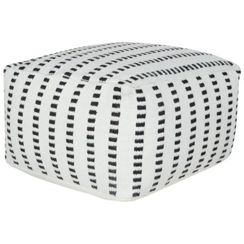 Image of Beliani Pouffe Gajan Fabric White