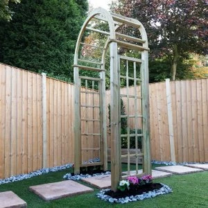 Image of Mercia Curved Wooden Garden Arch
