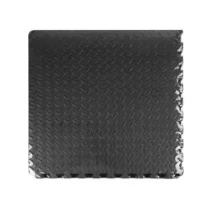 Image of Auto Pro Black Interlocking Floor Tile 2.16M², Pack Of 6