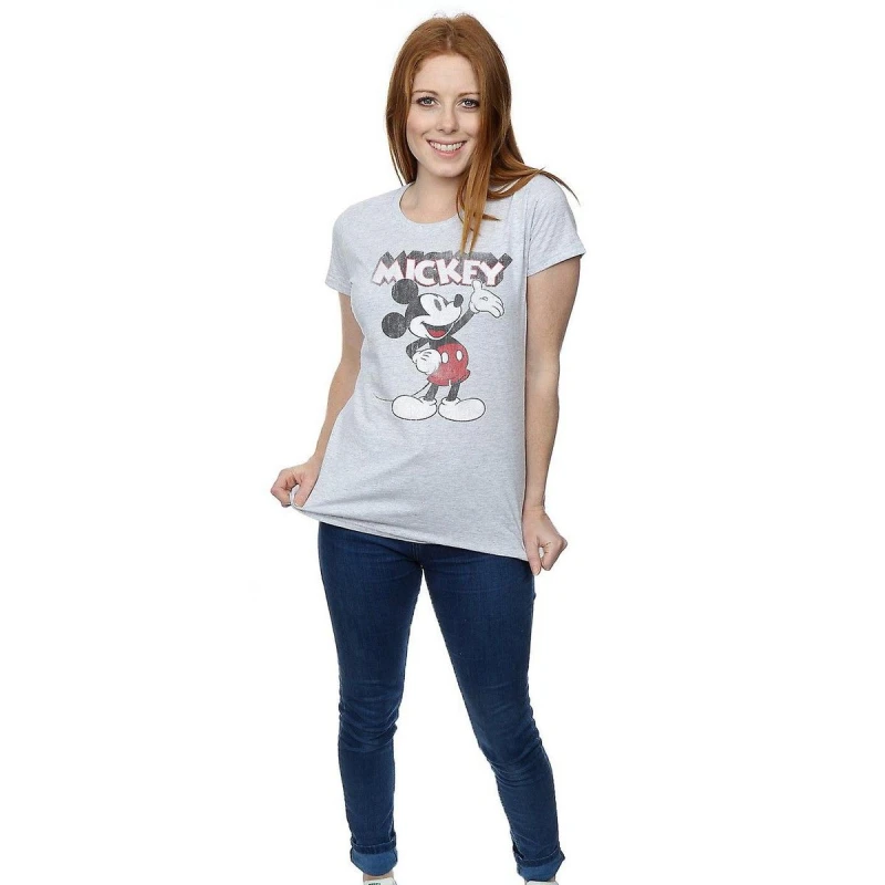 Image of Disney Presents Mickey Mouse T-Shirt Grey female