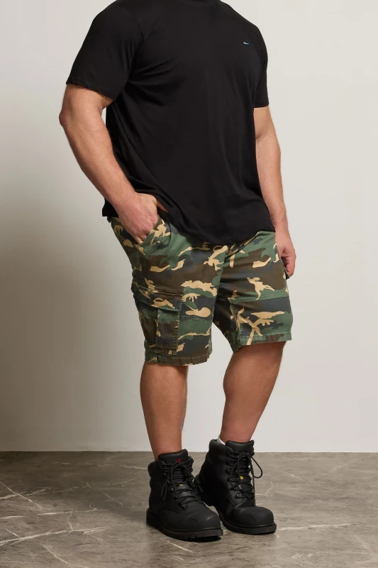 Image of BadRhino BadRhino Men Camo Cargo Shorts in Dark Green Size: 54R Dark Green 54R Male 5063111352623