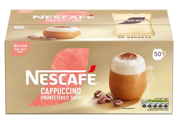 Image of Nescafe Gold Cappuccino Unsweetened Coffee 50 Sachets