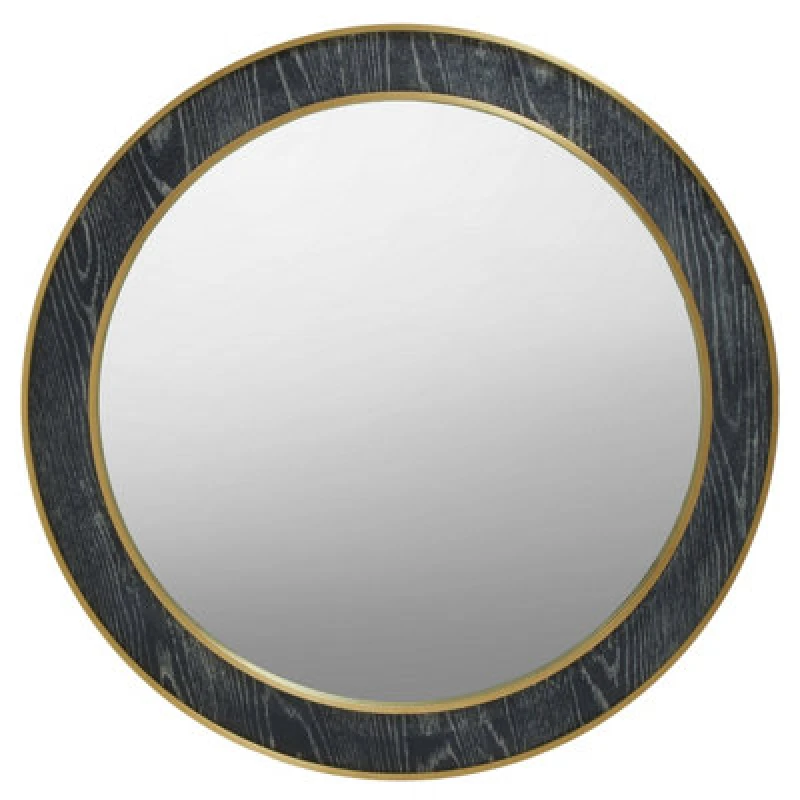 Image of Orsina Lena Wall Mirror, Gold, Black, Grey, Synthetic, Metal, Glass