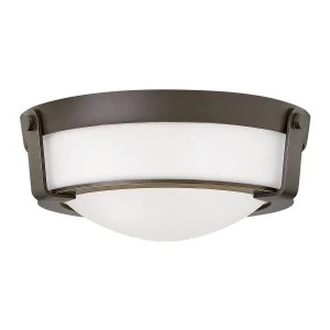 Image of 2 Light Small Flush Mount Ceiling Light Bronze, E27