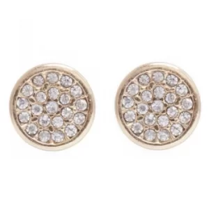 Image of Pave Button Stud Pierced Ears Earrings