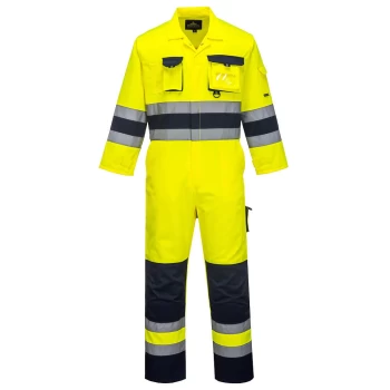 Image of Portwest Nantes Hi Vis Overall Yellow / Navy M