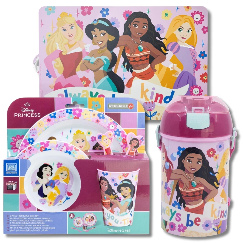 Image of Disney Princess 7 Piece Dinner Set, Multi 97261