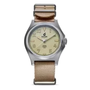 Image of BOLDR Safari Ranger Upepo Beige Dial Leather Strap Wristwatch